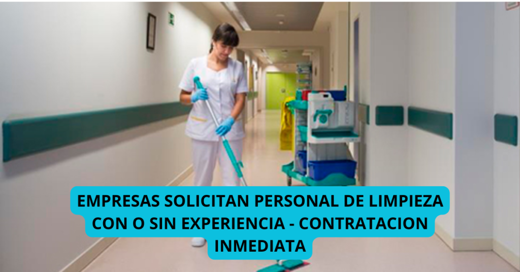 Se contrata personal de Limpieza
